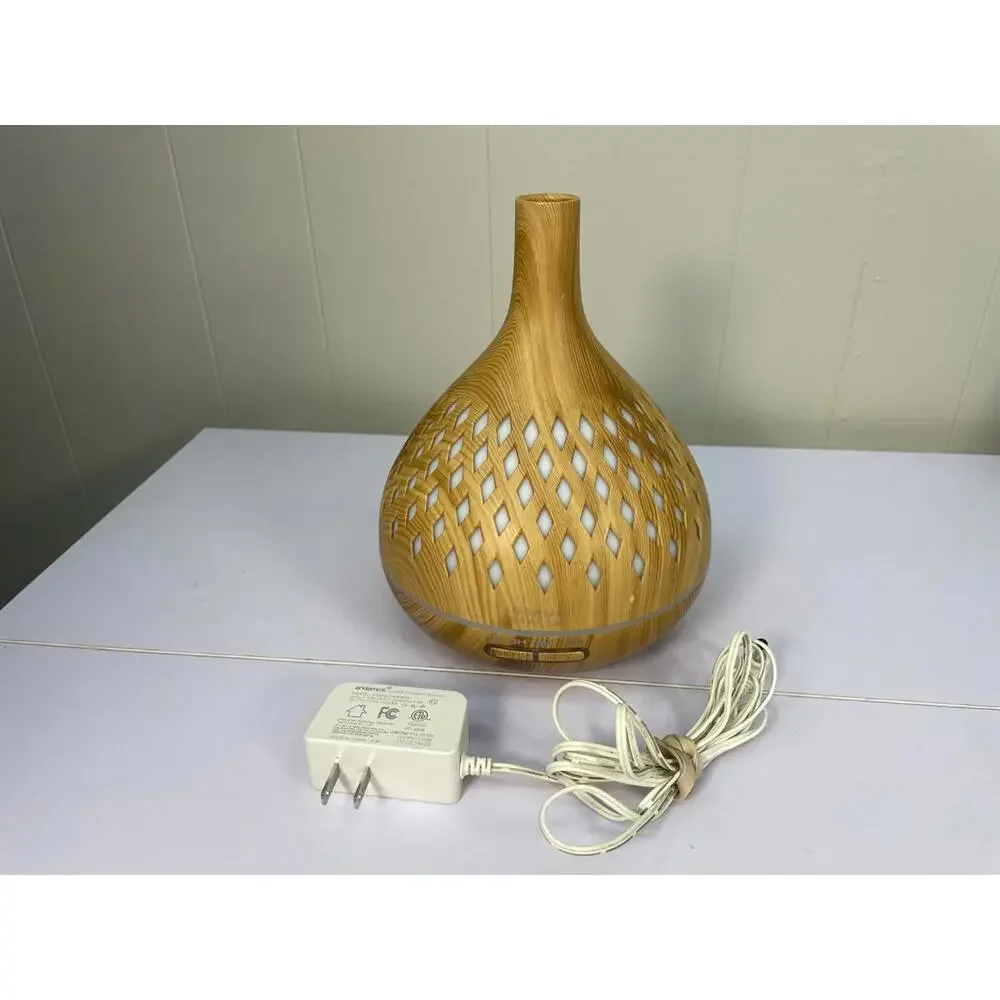 ASAKUKI Essential Oil Diffuser Wood Grain Ultrasonic Diffuser Timer no remote
